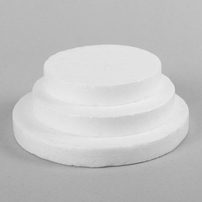 Фигурка для поделок и декорирования "Круг", набор 3 шт, размеры 10*1,5;11,5*1,5; 15*1,5