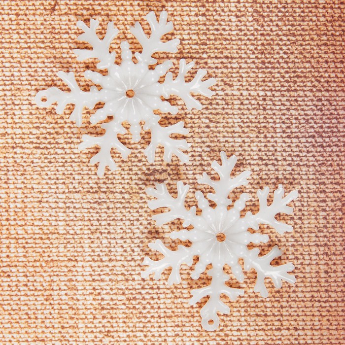 Основа для творчества и декора "Снежинка" набор 4 шт, размер 1 шт 5 см, цвет белый