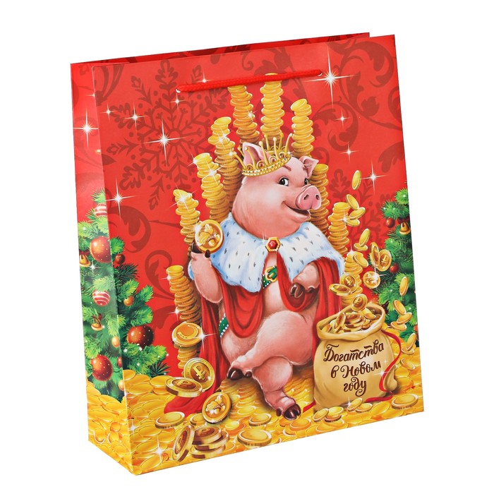 Пакет ламинат вертикальный «Богатства в Новом году», ML 23 х 27 х 8 см