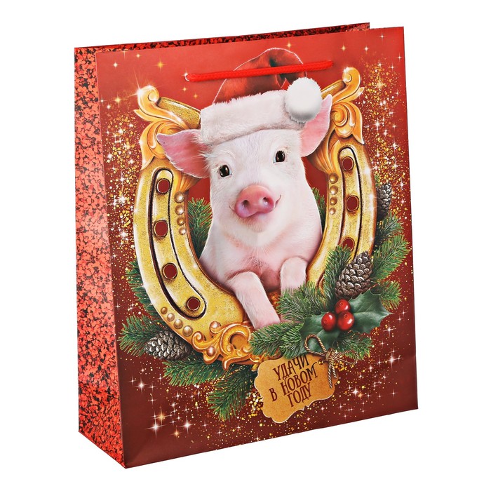 Пакет ламинат вертикальный «Удачи в Новом году», L 31 х 40 х 11 см