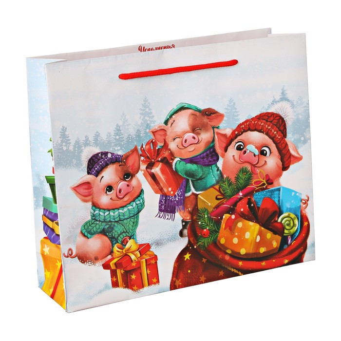 Пакет ламинат горизонтальный «Исполнения желаний!», ML 23 х 27 х 8 см