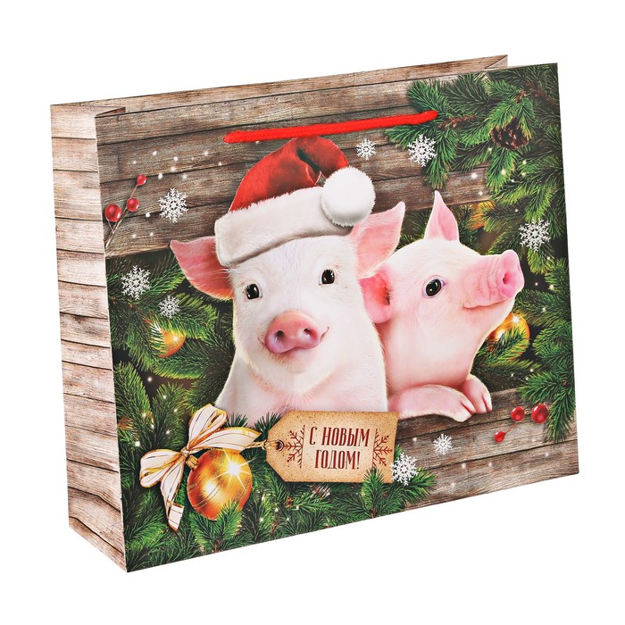 Пакет ламинат горизонтальный «С Новым Годом», MS 18 х 23 х 8 см