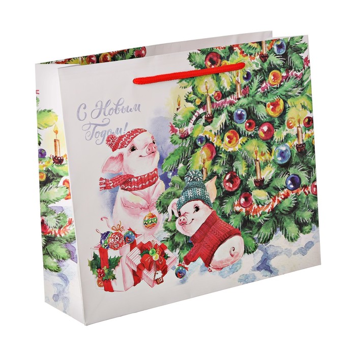 Пакет ламинат горизонтальный «С Новым Годом!», ML 23 х 27 х 8 см