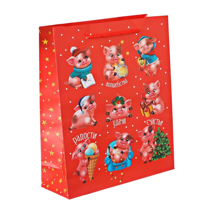 Пакет ламинат вертикальный «Новогодние пожелания», ML 23 х 27 х 8 см