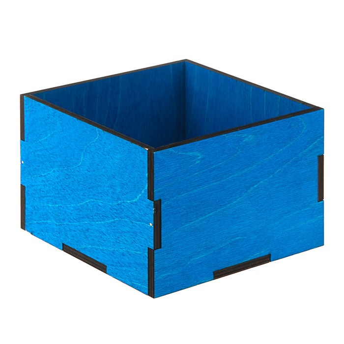 Кашпо флористическое, синий, 15 х 15 х 10 см