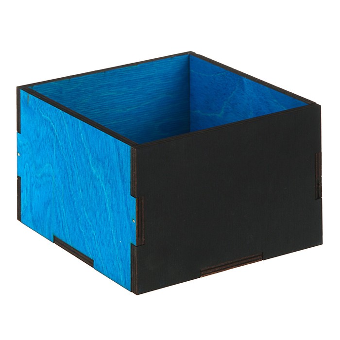 Кашпо флористическое, синий, 15 х 15 х 10 см