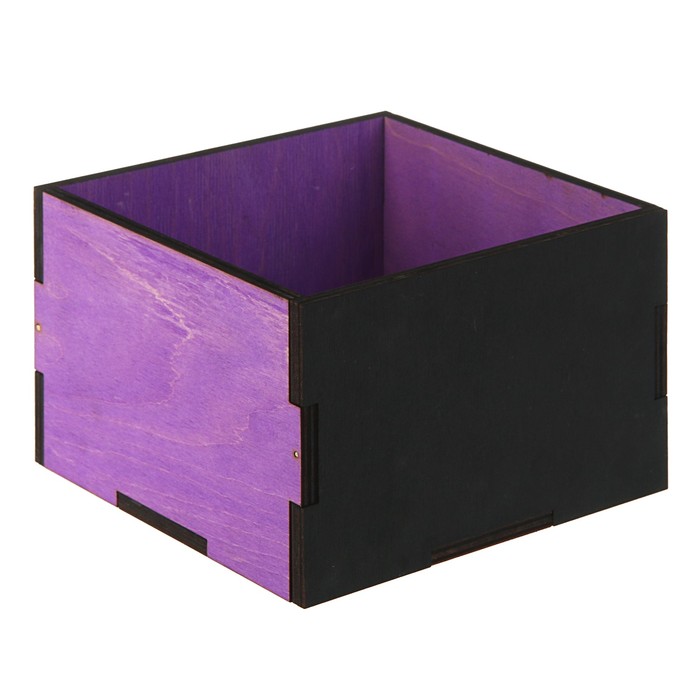 Кашпо флористическое, фиолетовый, 15 х 15 х 10 см