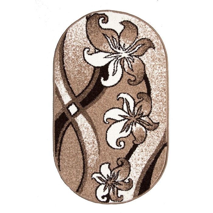 Ковер Фризе Эспрессо, овал, 200х300 см