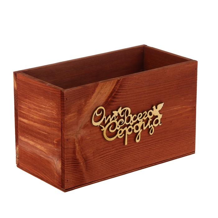 Кашпо флористическое, 24 х 12 х 14 см, дуб