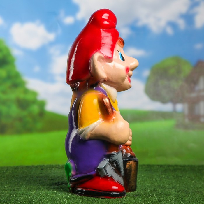 Садовая фигура "Гном с картошкой" 50 см, микс