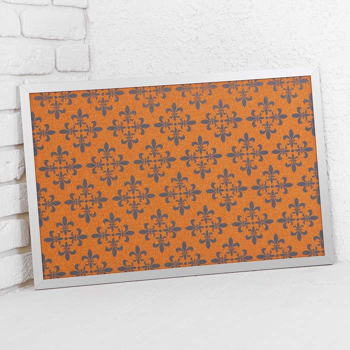 Доска пробковая в деревянной раме "Вензель", 60 × 40 см