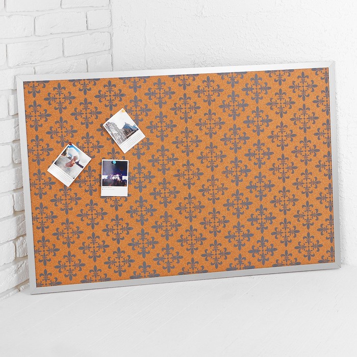 Доска пробковая в деревянной раме "Вензель", 90 × 60 см