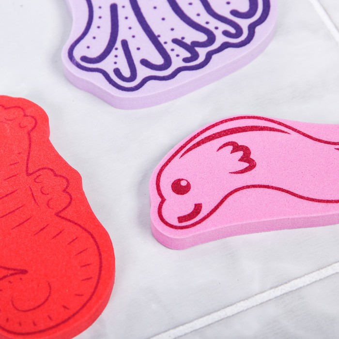 Набор игрушек для ванны «Учим морских животных»: наклейки из EVA, 8 шт.