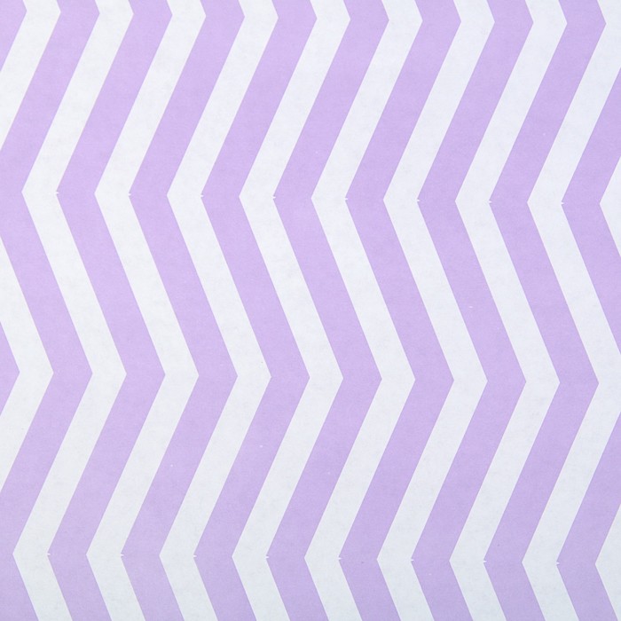 Бумага упаковочная крафт "Зигзаг на сиреневом", 50 х 70 см, 10 листов