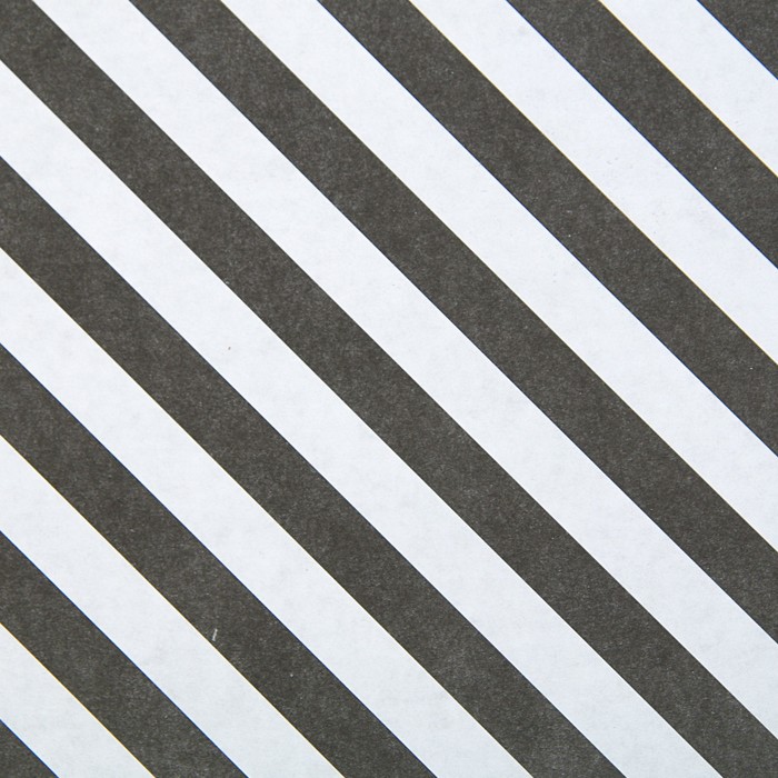 Бумага упаковочная крафт "Полосы на чёрном", 50 х 70 см, 10 листов