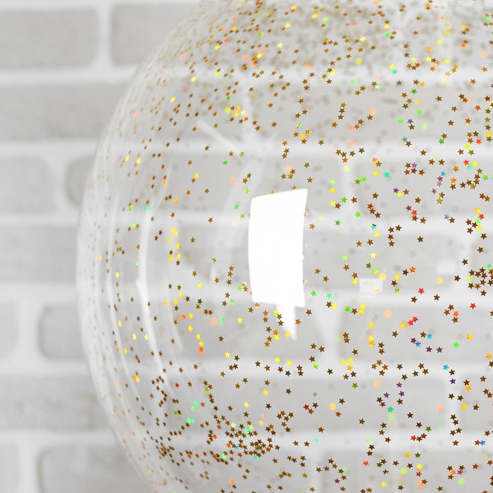 Шар полимерный 20" "Сфера", маленькие звезды, цвет золотой, 1 шт