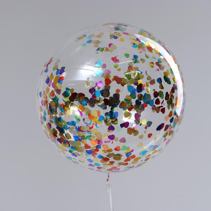 Шар полимерный 20" "Сфера", малые сердца, фольга, МИКС, 1 шт