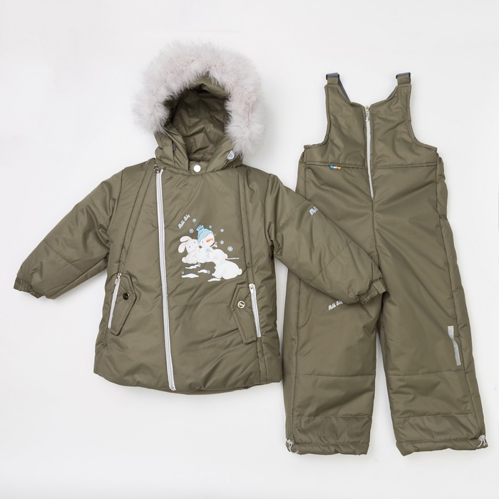 Комплект (Куртка + Полукомбинезон), рост 104 см, цвет хаки