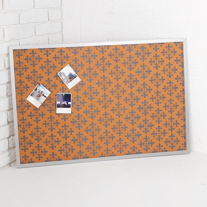 Доска пробковая в деревянной раме "Вензель", 100 × 60 см