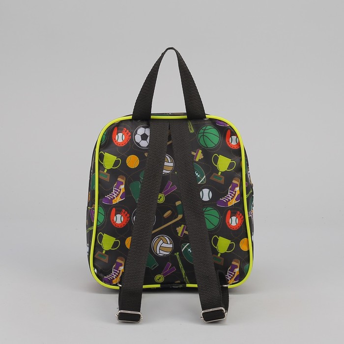 Рюкзак детский "Кеды", отдел на молнии, наружный карман, цвет чёрный