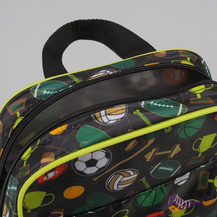 Рюкзак детский "Кеды", отдел на молнии, наружный карман, цвет чёрный