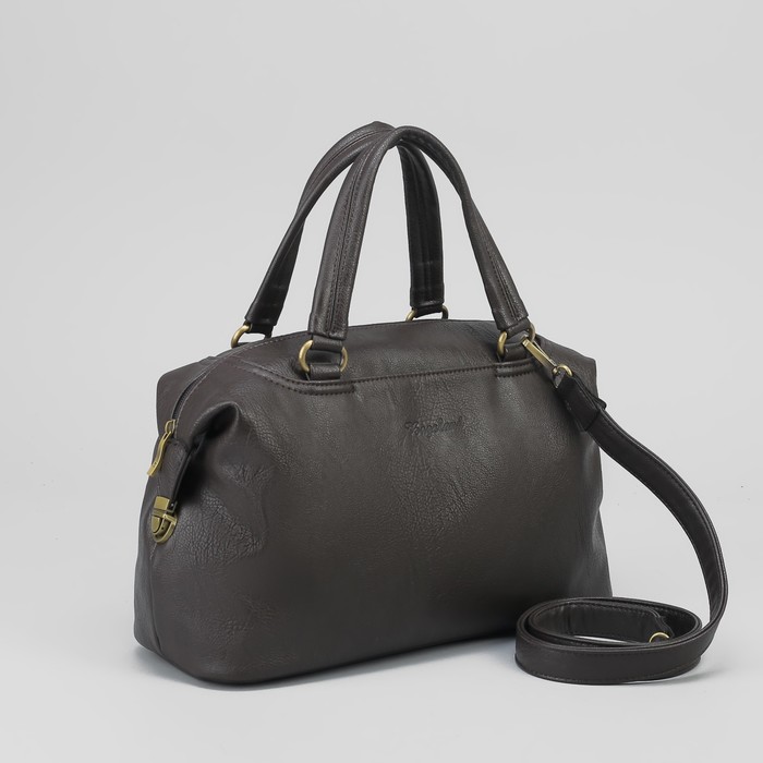 Сумка женская, отдел на молнии, наружный карман, цвет коричневый