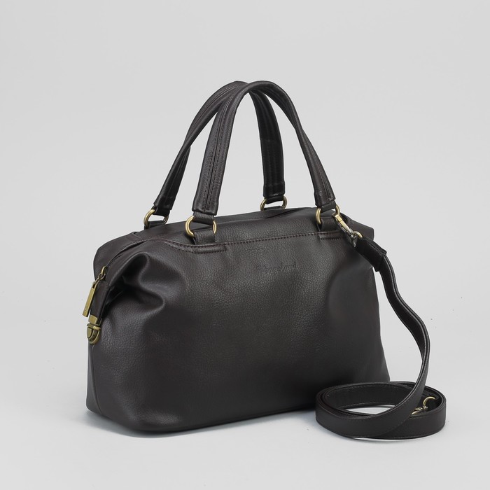 Сумка женская, отдел на молнии, наружный карман, цвет коричневый