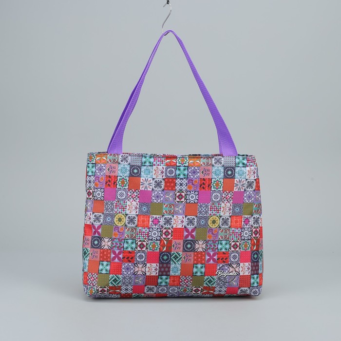 Сумка летняя, отдел на молнии, цвет сиреневый