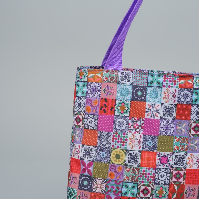 Сумка летняя, отдел на молнии, цвет сиреневый