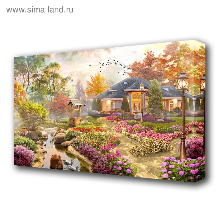 картина на холсте цветочный сад 60 100 см Картина на холсте Цветочный сад 60*100 см