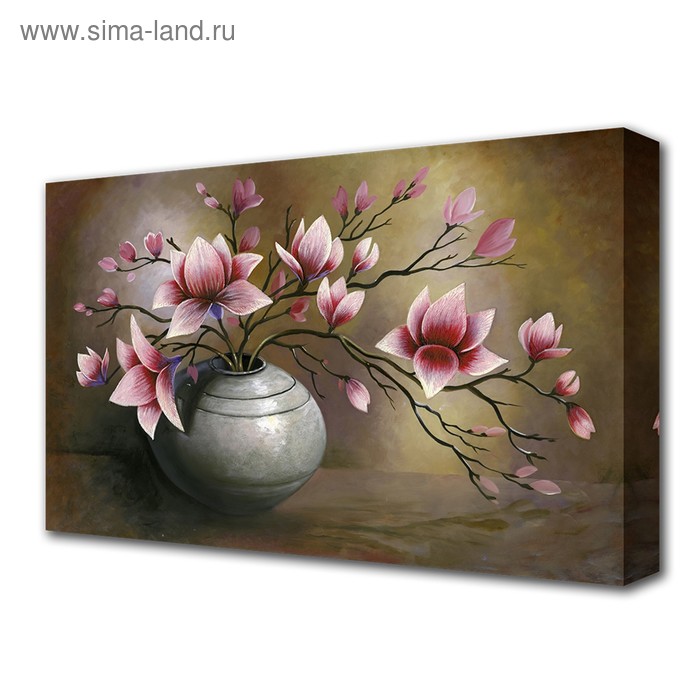 

Картина на холсте "Ваза с цветами" 60*100 см