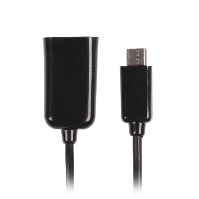 Шнур Luazon OTG переходник USB - MicroUSB, чёрный