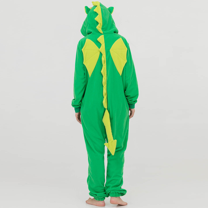 Комбинезон-кигуруми детский "Дракон зеленый", рост 128 см