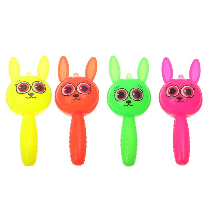 Ёжка "Зайка" световой с пищалкой, цвета МИКС