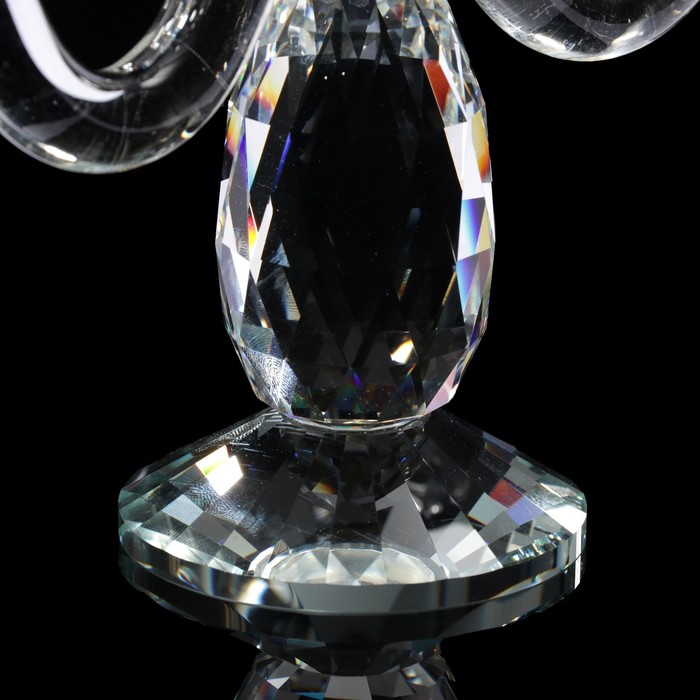 Подсвечник стекло на 3 свечи "Цветы" 18х21,5х7 см