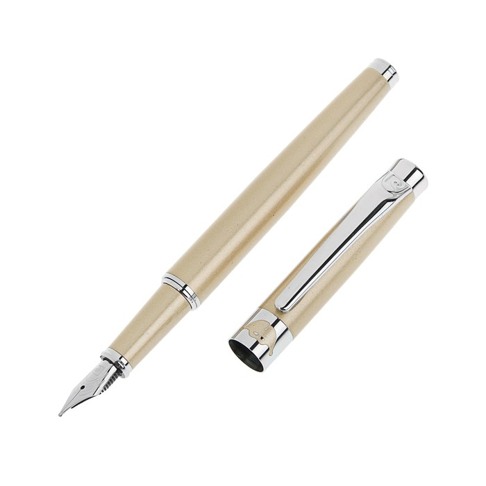 Ручка перьевая Pierre Cardin Venezia, латунь, перо 18к, бежевая (PC6701FP)