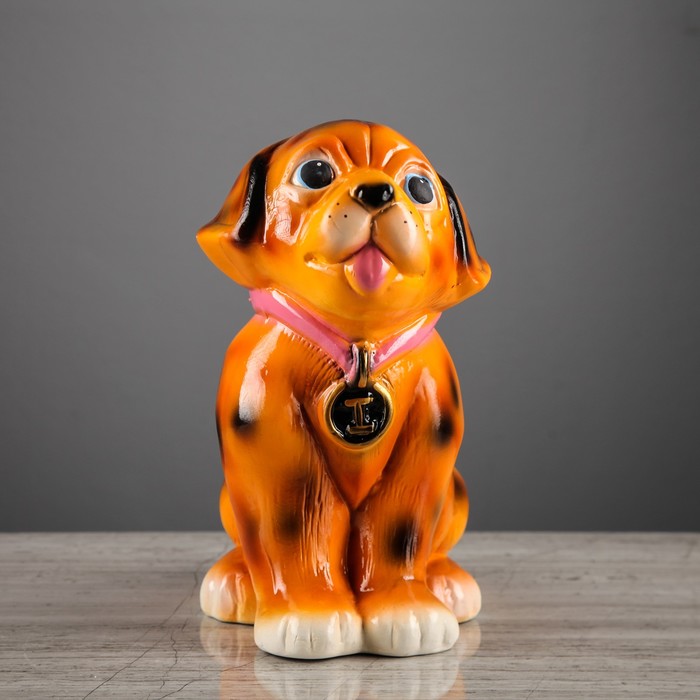 Копилка "Щенок с медалью" 24см