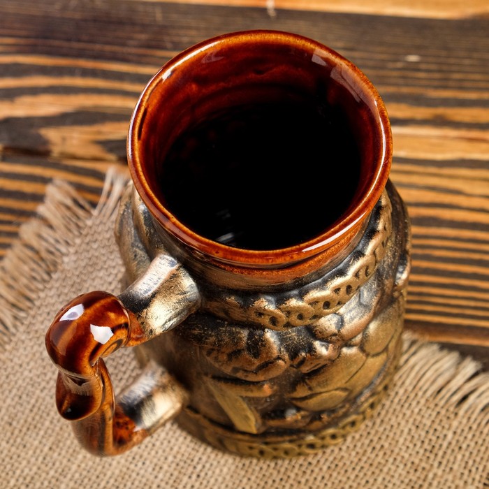 Кружка 0,7 л "Футбол" бронза