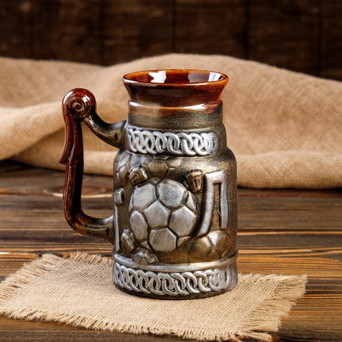 Кружка 0,7 л "Футбол" бронза