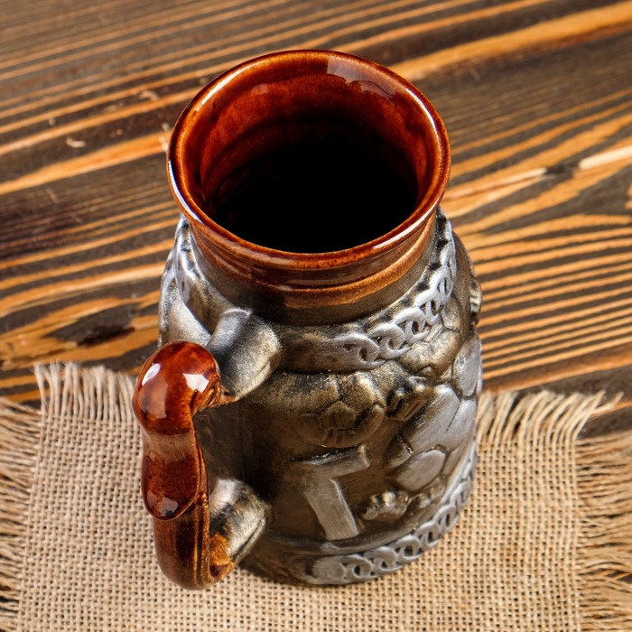 Кружка 0,7 л "Футбол" бронза