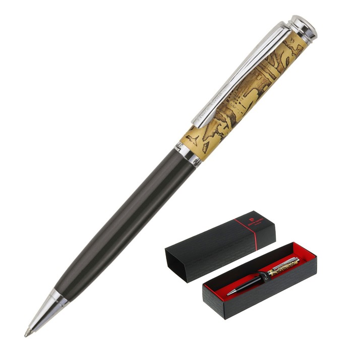 Ручка шариковая поворотная Pierre Cardin Gamme, латунь, чёрная (PC1206BP)