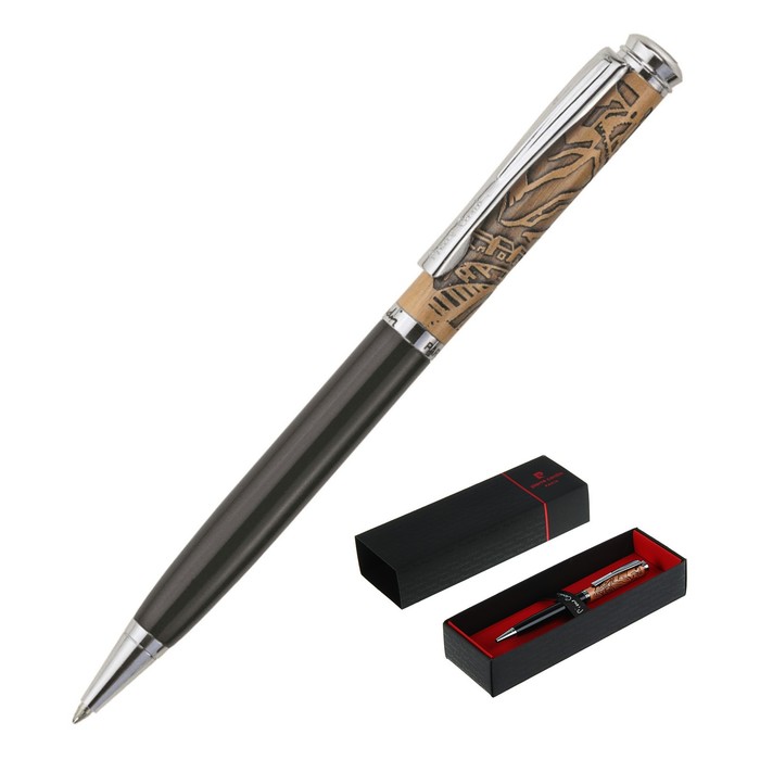 Ручка шариковая поворотная Pierre Cardin Gamme, латунь, чёрная (PC1207BP)