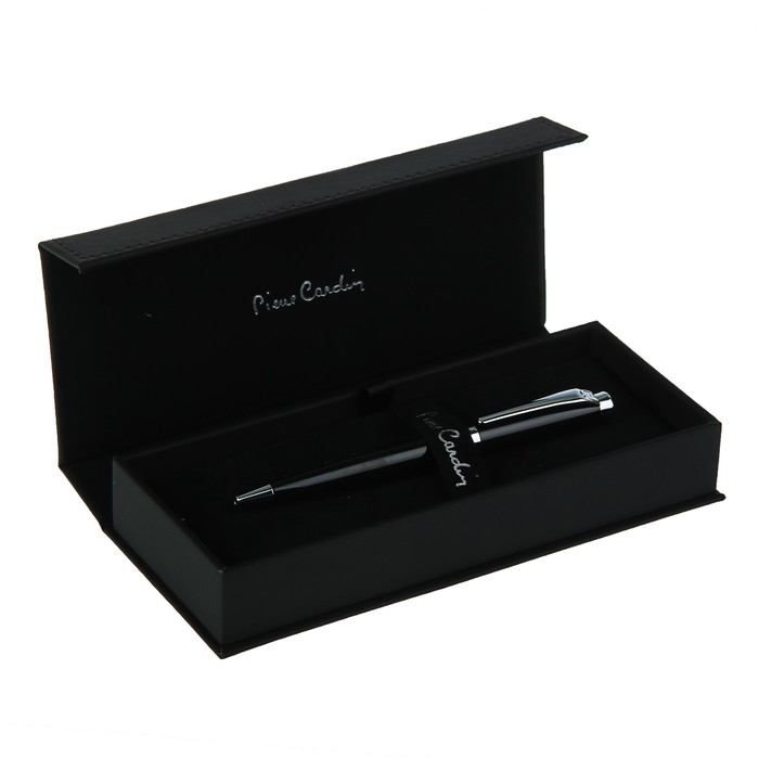 Ручка шариковая поворотная Pierre Cardin Venezia, латунь, хром, чёрная (PC6700BP)