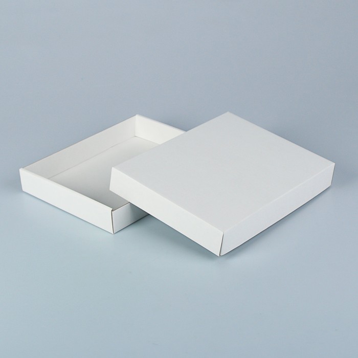 Коробка сборная, белая, 26 х 21,5 х 4 см