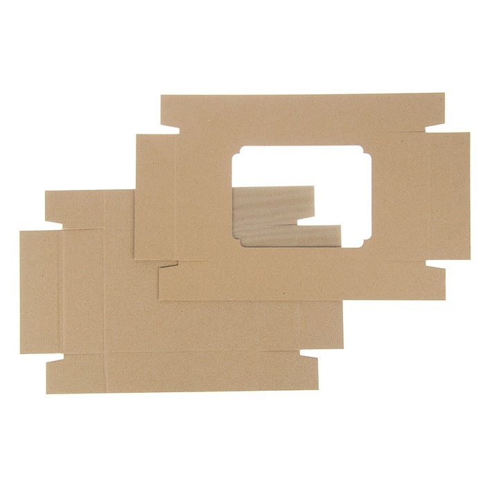 Коробка сборная, бурая, 18 х 15 х 5 см