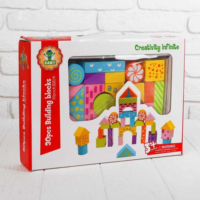Конструктор "Радужный город", 30 деталей