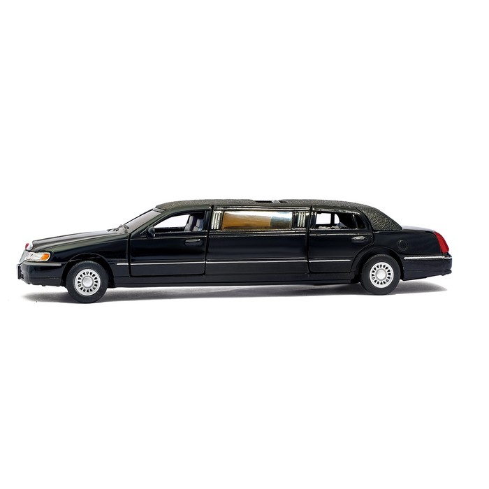 Машина металлическая Lincoln Town Car Stretch Limousiner, масштаб 1:38, открываются двери, инерция, МИКС