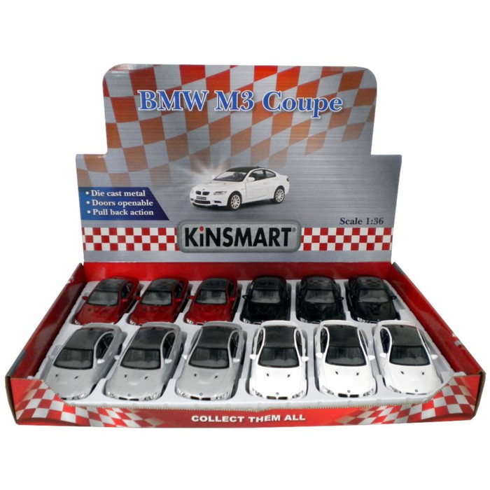 Машина металлическая BMW M3 Coupe, масштаб 1:36, открываются двери, инерция, МИКС