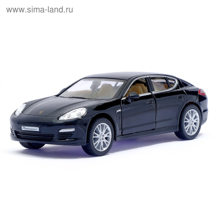 Машина металлическая Porsche Panamera S, масштаб 1:40, открываются двери, инерция, цвет чёрный