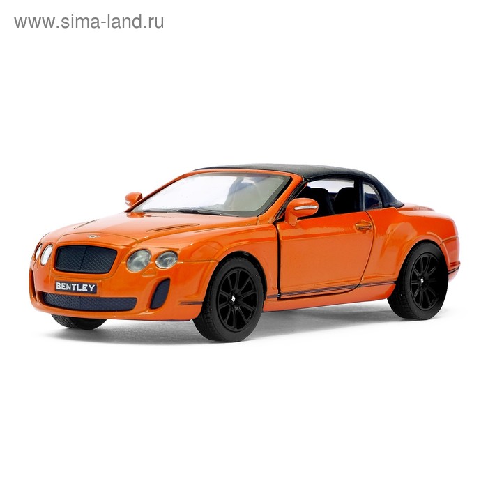 Металлический транспорт Машина металлическая Bentley Continental Supersports Convertible, 1:38, открываются двери, инерция, цвет коричневый
